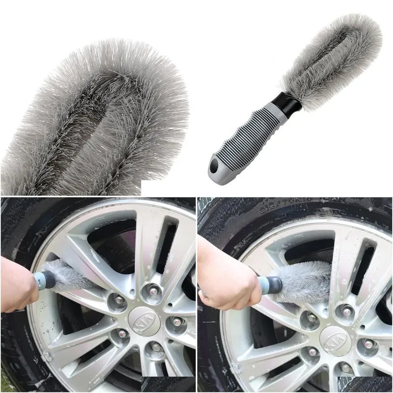 Auto Care Tyre Cleaning Tool Truck Wheel Tire Rim Scrub Washing Car Wash Brush Car-styling Useful Motorcycle Bicycle Detailing