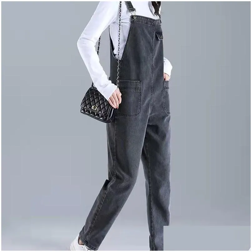 OC580M09 Women`s Plus Size Jumpsuits & Rompers Four season denim Overalls