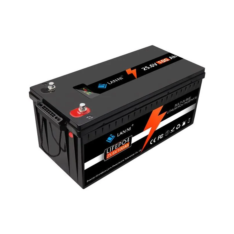 24V 100Ah LiFePO4 lithium battery with voltage display BMS, suitable for boats, golf carts, forklifts, solar energy and campervans