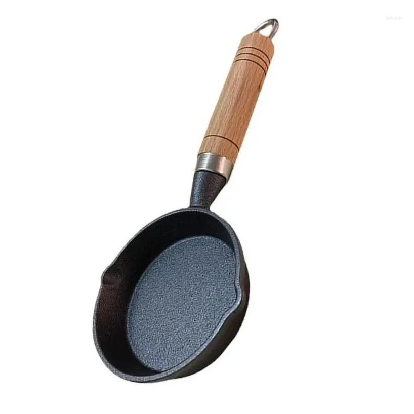 Pans Oil Pan Kitchenware Frying Egg Iron Cooking Household Home Mini Gadget Utensil Ceramic Non Stick Drop Delivery Garden Kitchen Din