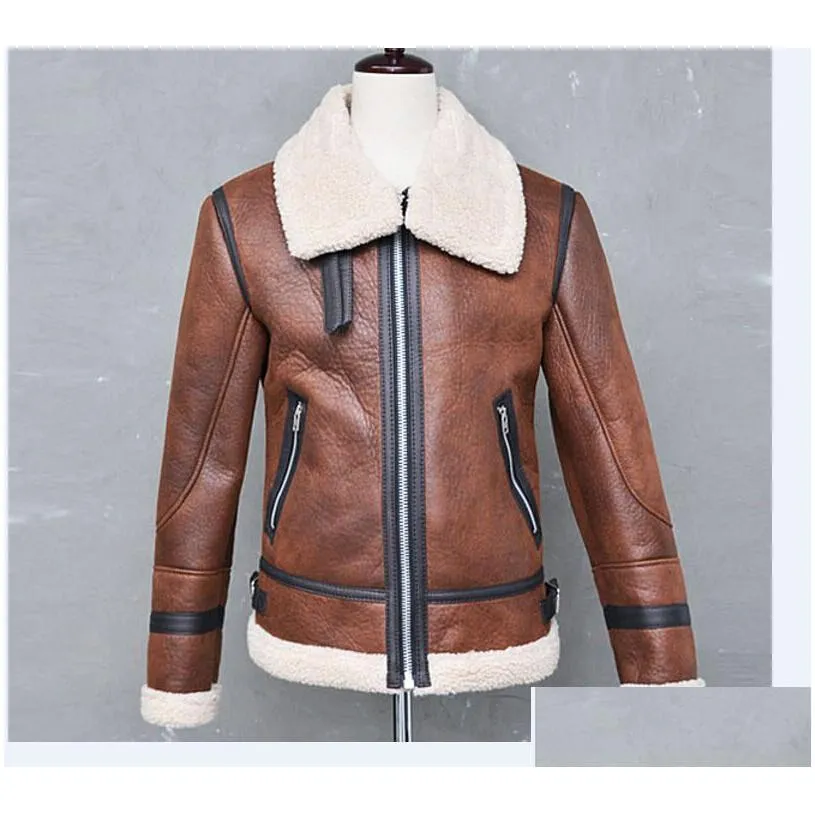Mens Designer Biker Jacket Winter Warm Short Length Coats Black Brown Zipper Jacket men leisure coats Free Shipping