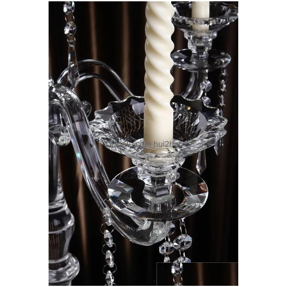 handmade 5arms crystal candle holder manufactory candelabra centerpieces