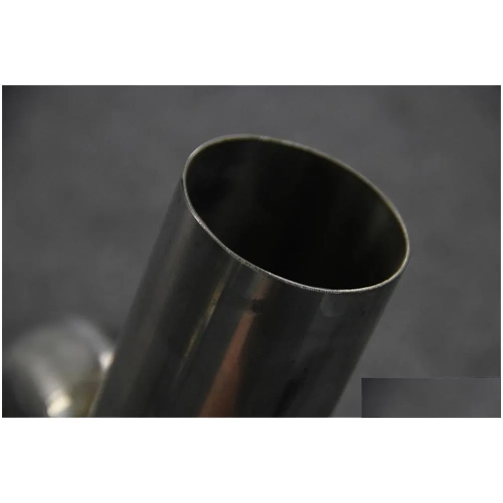 1 Piece Auto Parts Accessories Three-out Exhaust Pipe Outlet 76 89mm Car Styling 304 Stainless Steel Muffler Tip Nozzles