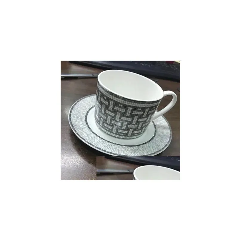 Cups Saucers Classic European Bone China Coffee And Tableware Plates Dishes Afternoon Tea Set Home Kitchen With Gift Box