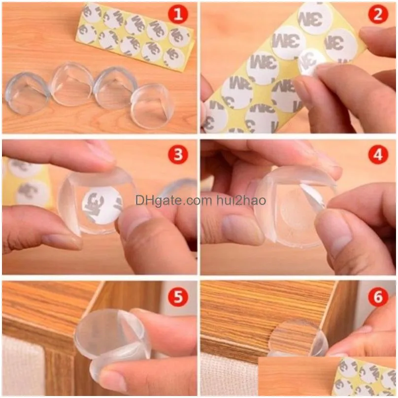 transparent silicone table corner edge cover guards safe protector baby children infant safety protection  adhesive