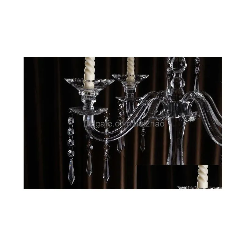 handmade 5arms crystal candle holder manufactory candelabra centerpieces