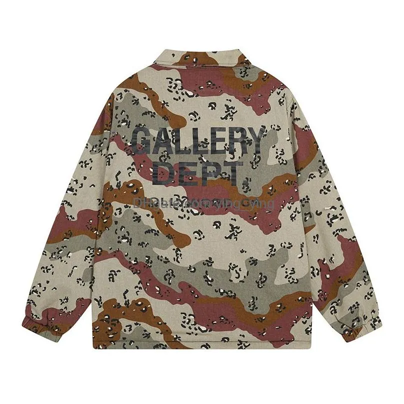 coats letter zip embroidered autumn and winter print jacket camouflage zip jackets