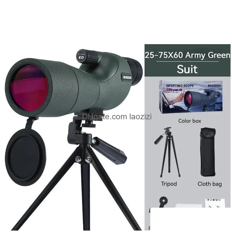 Other Electronics Telescope 25-75X60 Spotting Scope Monocar Powerf Binocars Bak4 Fmc Waterproof With Tripod For Travel Cam Bird-Watc Dhxt8