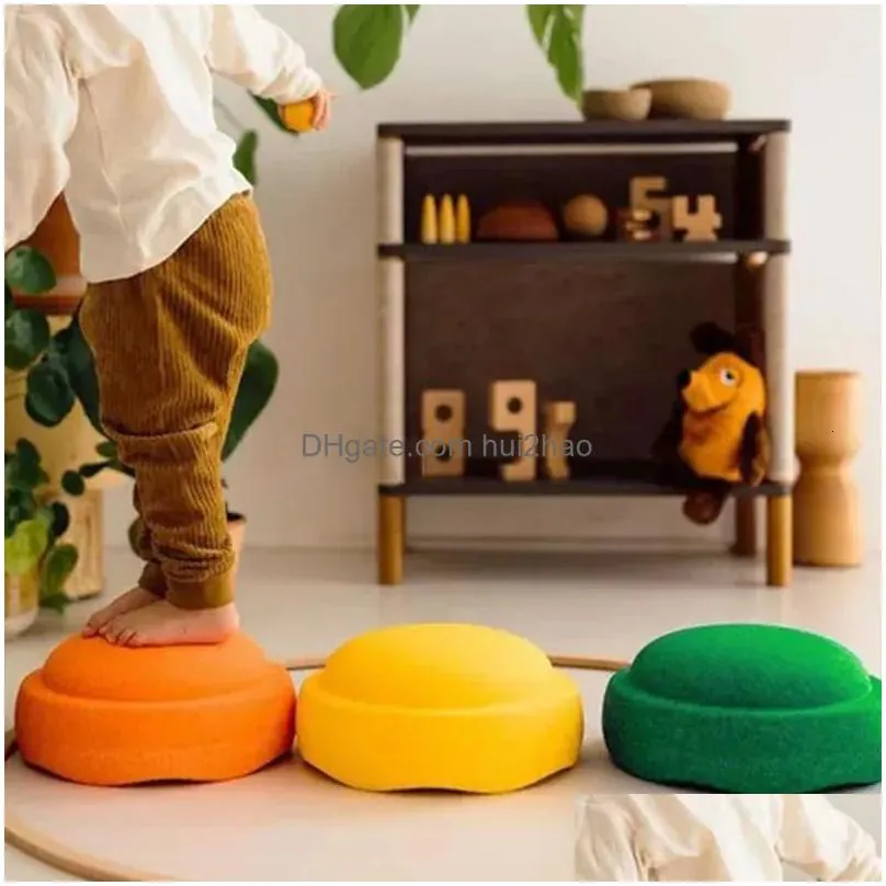 decorative objects figurines kids balance stepping stones blocks game for sensory foam river jumping step indoor outdoor children toys