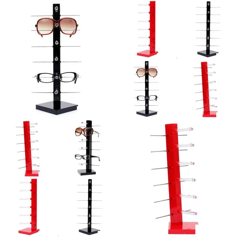 Other Wholesale- New High Quality 6Pc Sun Glasses Display Stand Fashion Acrylic Glassess Frame Rack Holder Eye Show Drop Delivery Jewe Dhgwc