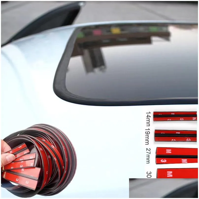 14/19/30mm Rubber Car Seals Edge Sealing Strips Auto Roof Windshield Sealant Protector Window Seal Strips Sound Insulation Tape