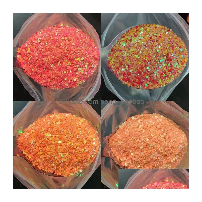 stickers decals wholesale mixed size holographic nails sequins glitter manicure 3d flakes paillettes nail art decorations 230703