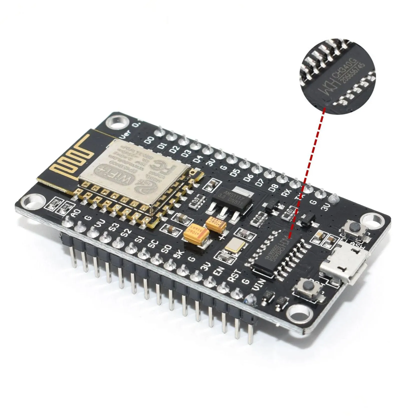 Wireless Module Wireless Mode Ch340 Cp2102 Nodemcu V3 V2 Lua Wifi Internet Of Things Development Board Based Esp8266 Esp-12E Drop Deli Otlza