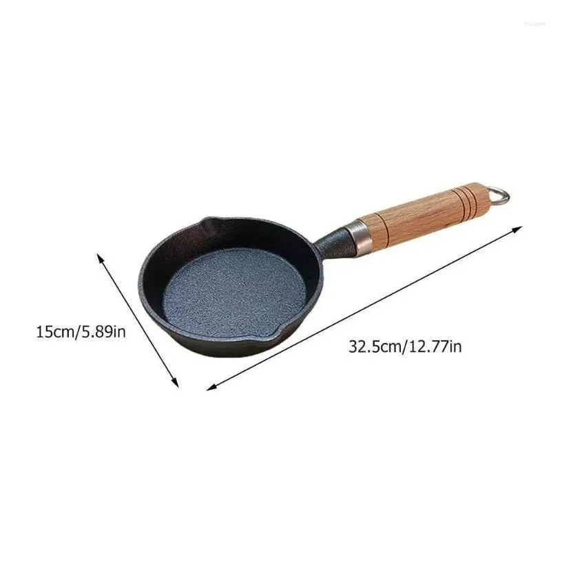 Pans Oil Pan Kitchenware Frying Egg Iron Cooking Household Home Mini Gadget Utensil Ceramic Non Stick Drop Delivery Garden Kitchen Din
