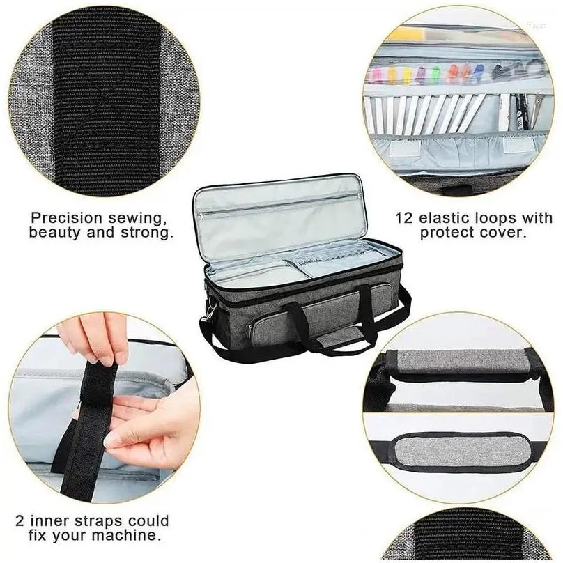 Storage Bags T7n8 Oxford Organizer Durable Tool Cricut Machine Set For Cut Carrying Large Bag Die Pro Capacity Mak