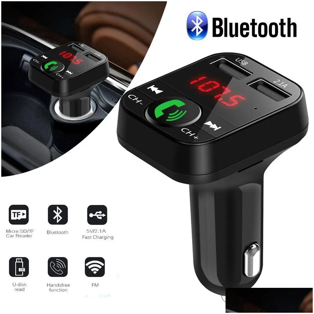 Car Kit Handsfree Wireless Bluetooth Fast  FM Transmitter LCD MP3 Player USB  2.1A Accessories Handsfree Audio Receiver