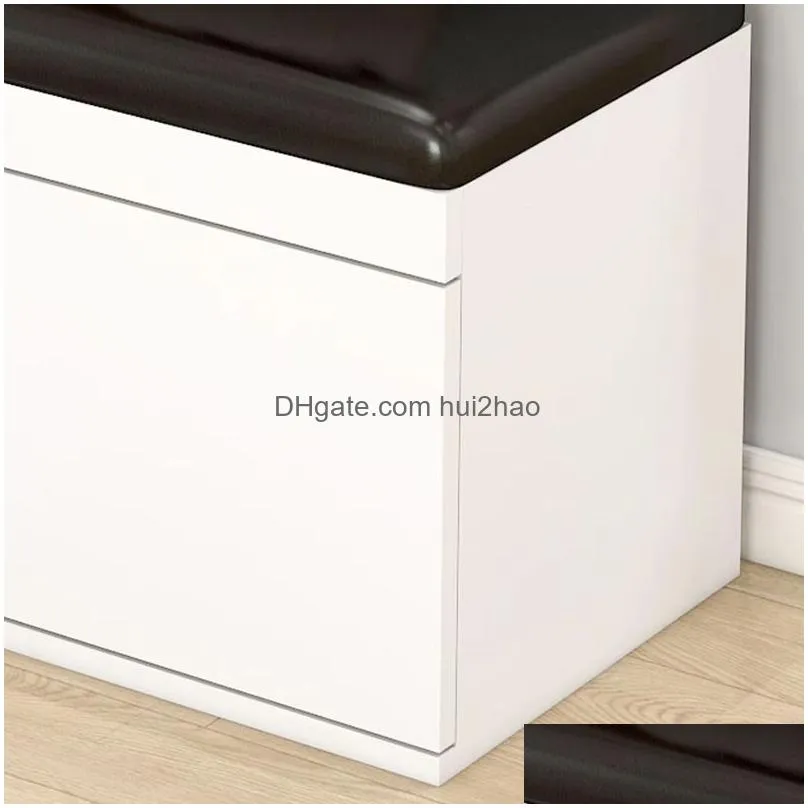 the shoe changing stool is sturdy and durable and can be used as a sitting shoe rack for household use