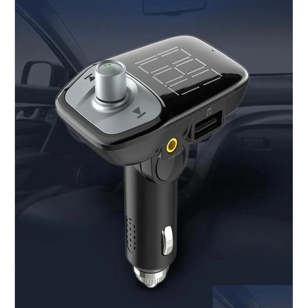 Hands Bluetooth Car Kit FM Transmitter Bluetooth Car MP3 Player Cigarette Lighter Dual USB Charger6827611