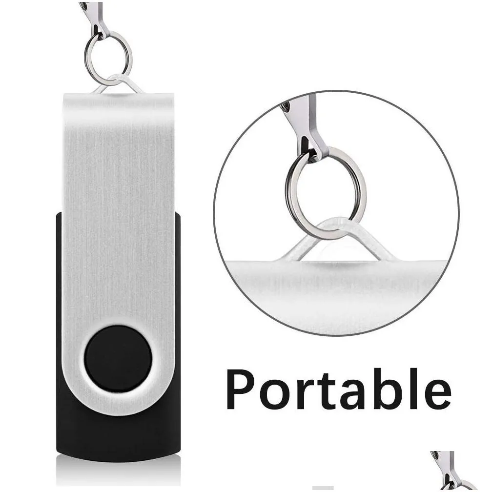 1PCS 1GB 2GB 4G 8GB 16GB 32GB 64GB 128GB USB Flash Drives USB 20 Flash Drives Memory Stick Fold Storage Thumb Drive Pen Swivel