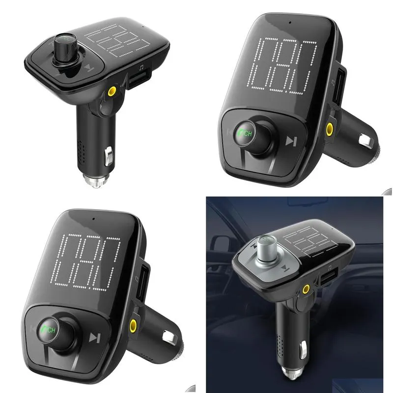 Hands Bluetooth Car Kit FM Transmitter Bluetooth Car MP3 Player Cigarette Lighter Dual USB Charger6827611