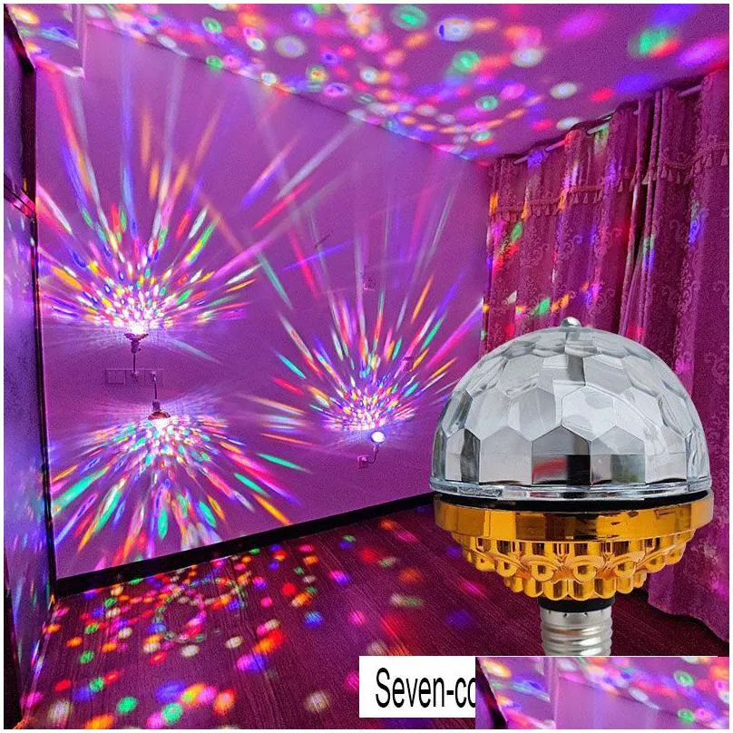 e27 party decoration rotating magical ball lights atmosphere mini rgb projection lamp dj disco balls light christmas party ktv bar stage wedding