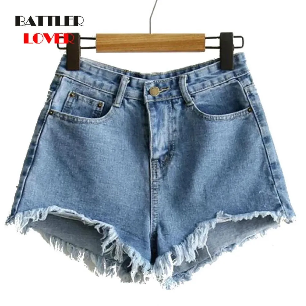 Shorts Women Korean Version Loose Hole Wide Leg Female Student Womens Retro Summer Trendy High Quality Ladies Solid 2020