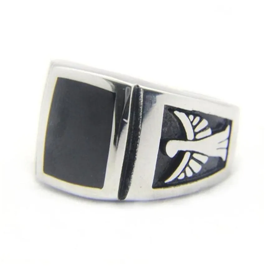 5pcs lot New Flying  Biker Ring 316L Stainless Steel Fashion Jewelry Popular Motorcycles Cool Ring231s