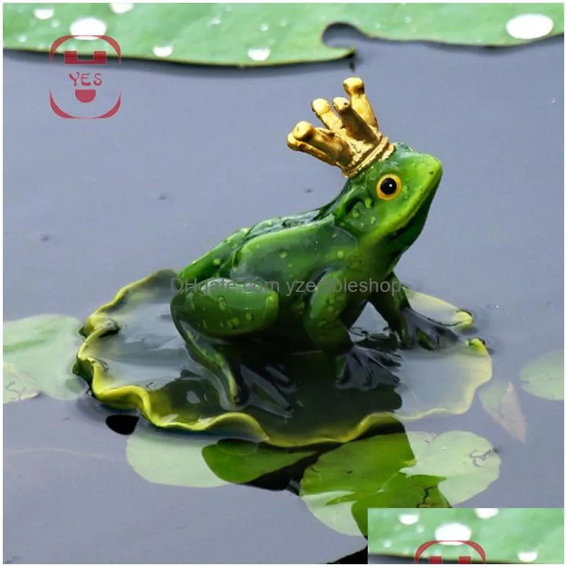 resin floating frogs statue creative frog sculpture outdoor garden pond decorative home fish tank garden decor desk ornament