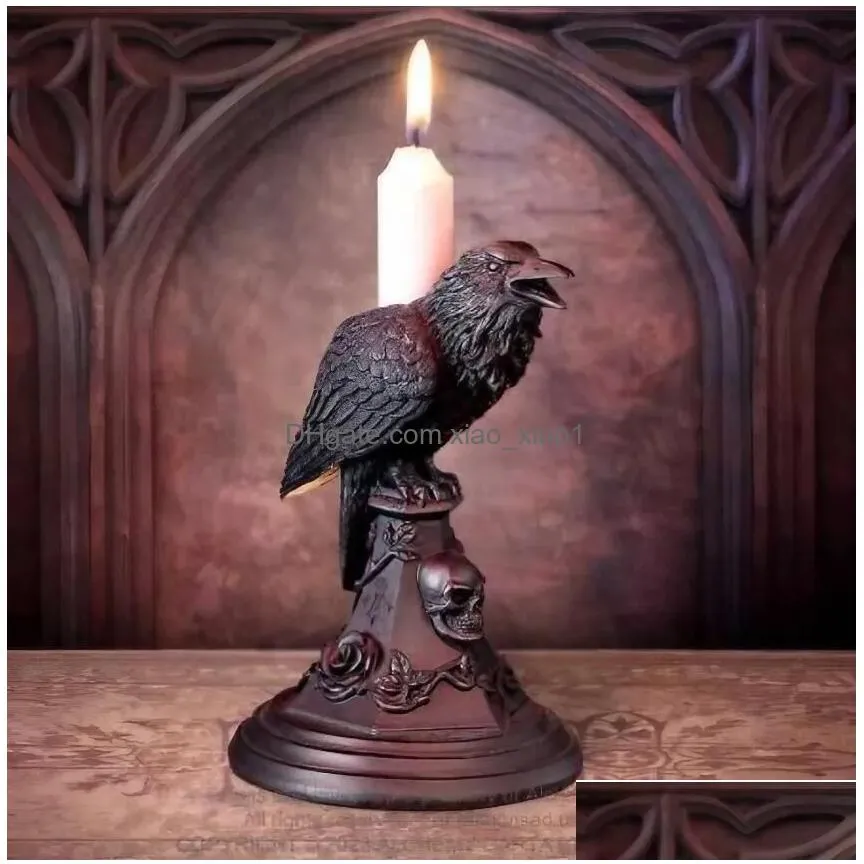 crafts arts and crafts halloween gothic candlestick decoration resin home decoration antique crafts decoration gift dhsuu