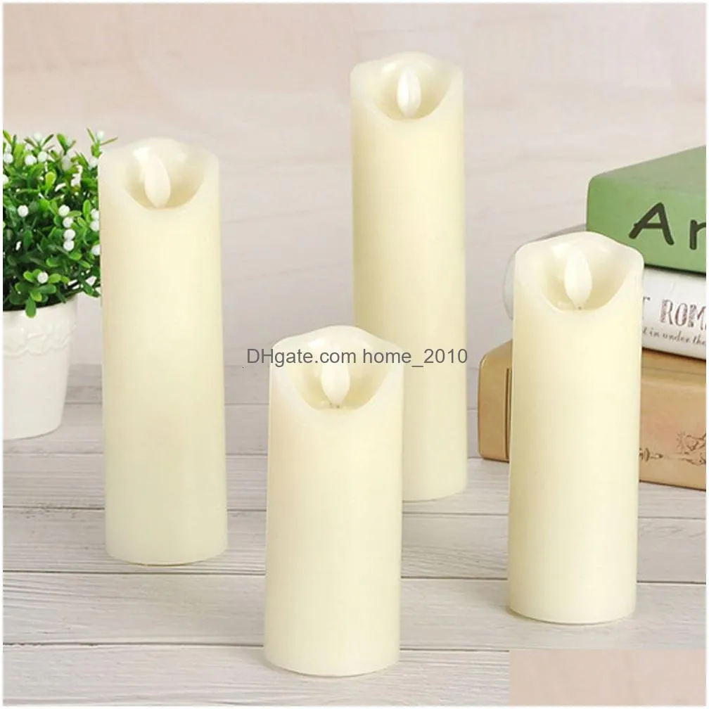 candles 75cm electric paraffin candle yellow flicker led tea light aa battery operated bedside lamp flameless kids room night 230808