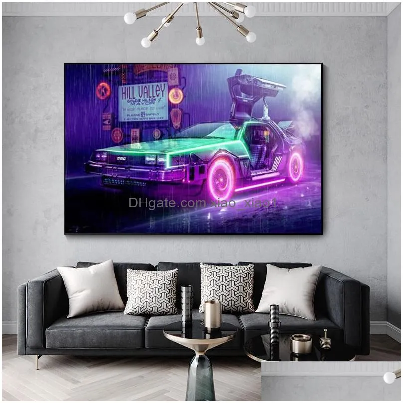 canvas movie pictures back to the future movie poster prints living room decoration prints wall art pictures frameless pictures9767179