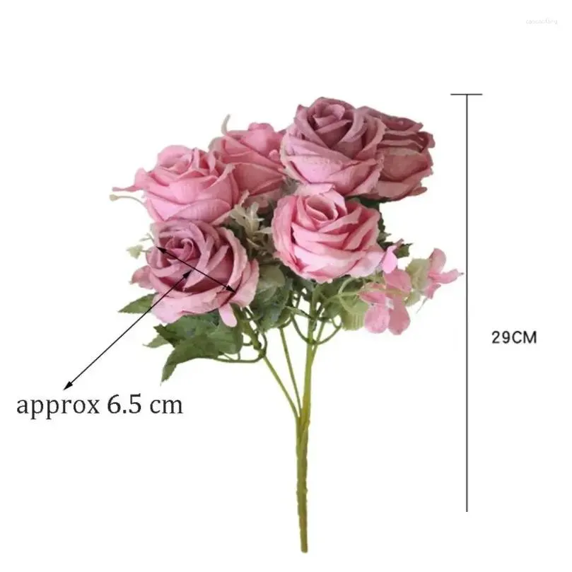 Decorative Flowers 1 Pcs Lifelike Home Decor Garden For Party Wedding Bouquet Silk Rose Festival Artificial Flower