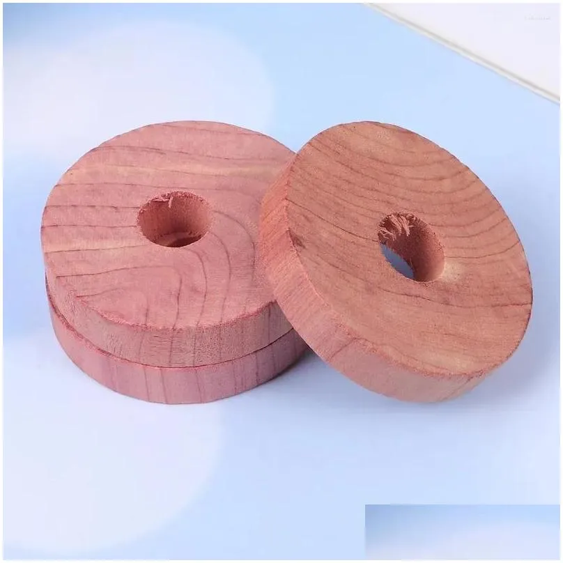 Storage Boxes 30 Pcs Bug Repellant Wood Block Cedar Ring Off Insect Fragrant Bamboo