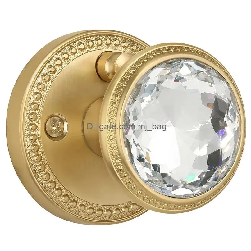 Door Locks Crystal Door Knob Interior Bathroom Bedroom Bath Room Round Knobs Privacy Lock 231 Drop Delivery Home Garden Building Suppl Dhwjz