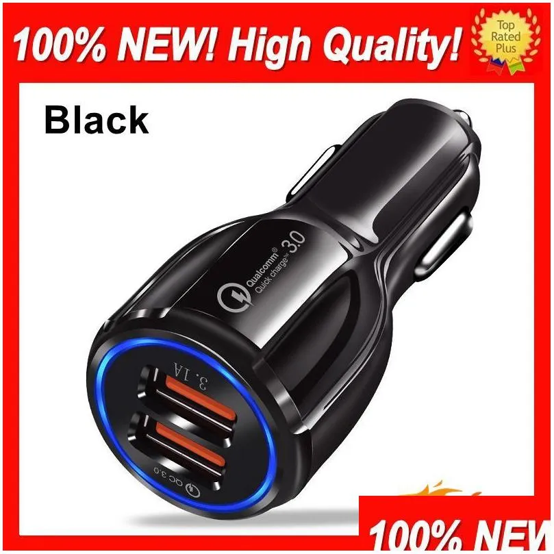 100 Fit Car USB  QC 30 fast charge 31A Quick Charge car  Dual USB Fast Charging phone For Cell Phone Mobile C2244831
