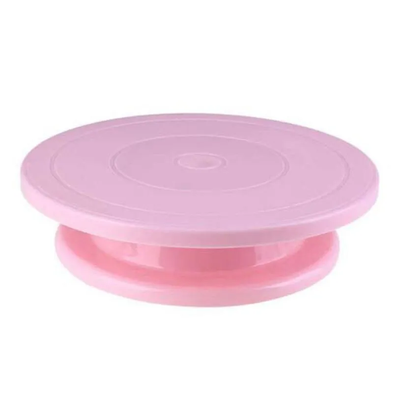 plastic cake turntable diy decorating tools anti slip ring round cakes plate rotating rotary table pastry supplies baking tool jy0403