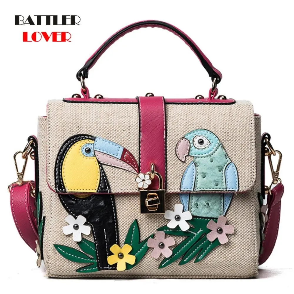 Cartoon Bird Bags for Women 2019 Bags Women Handbag Bolsa Feminina Shoulder Messenger Bag Luxury Handbag Female Fashion Flap Bag