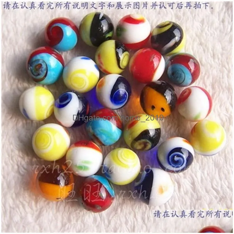 12pcslot 16mm tai chi design glass marbles jump chess pieces vase aquarium decoration ball 6colors each 2pcs 201210