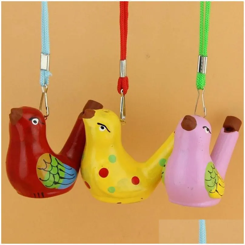 ceramic water bird whistle spotted warbler song chirps home decoration for children kids gifts party favor fy3681 sxmy18