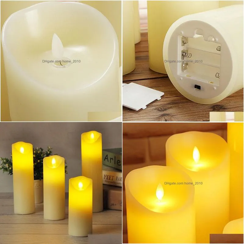 candles 75cm electric paraffin candle yellow flicker led tea light aa battery operated bedside lamp flameless kids room night 230808