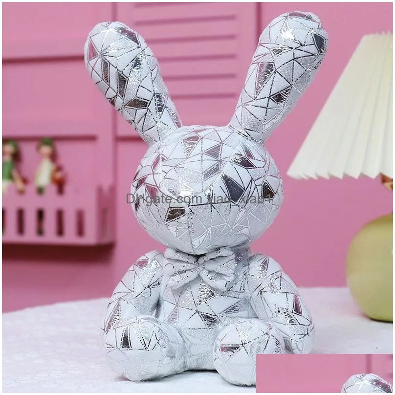 easter party pp plush bunny toys glitter rabbit bear creative designed spring event boys girls gifts9113253