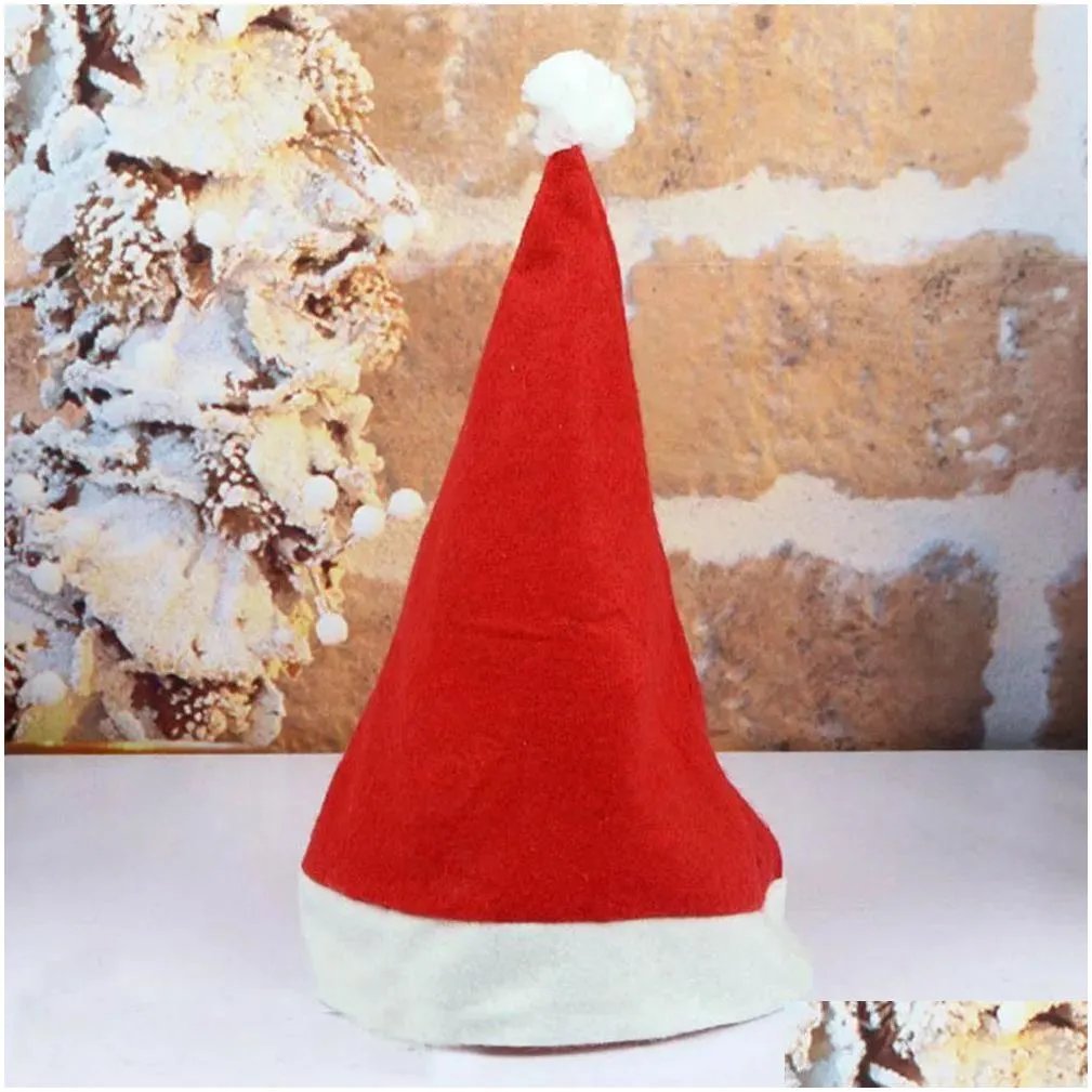 red santa claus hat ultra soft plush christmas cosplay hats xms decoration adults party cap kids or adult head circumference size 56-58cm fy2322