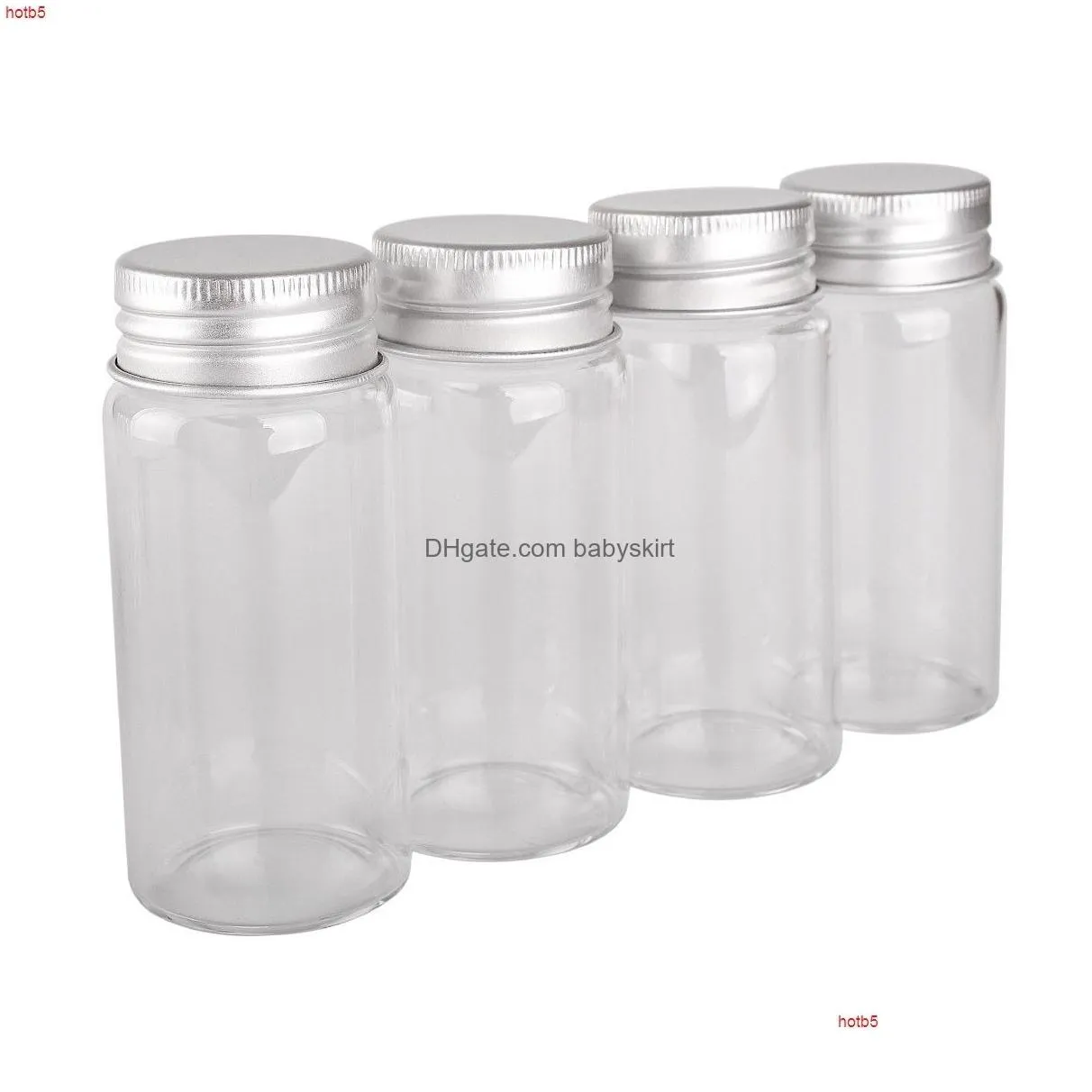 Perfume Bottle 15 Pieces 60Ml 37X80Mm Glass Bottles With Aluminum Caps Spice Container Jars Vials Diy Craft For Weddinggood Qty Drop D Dhjqa