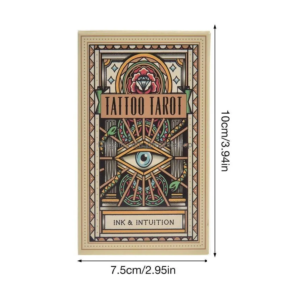 tarot full comfortable ery version drop 78pcs tattoo cards english game 78pcs board yxllgh cards tattoo jllfi yum7968558