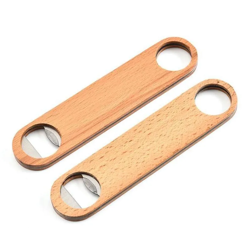 wood handle bottle openers bar blade beer bottle opener vintage wooden handle stainless steel bartender bottle opener fy4527 919