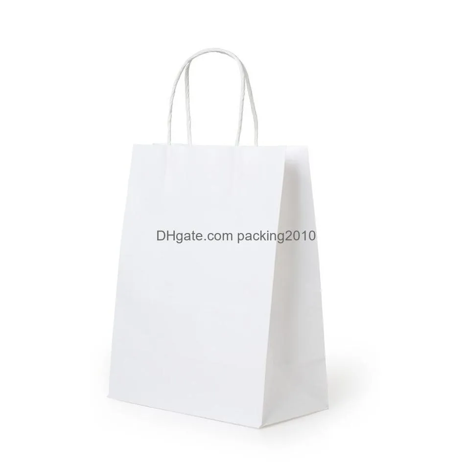 Gift Wrap 11 Color Kraft Packaging Paper Bag Wraps Recycled Biodegradable Retail Grocery Shop Festival Gift Package Bags Wrap Custom M Dhamv