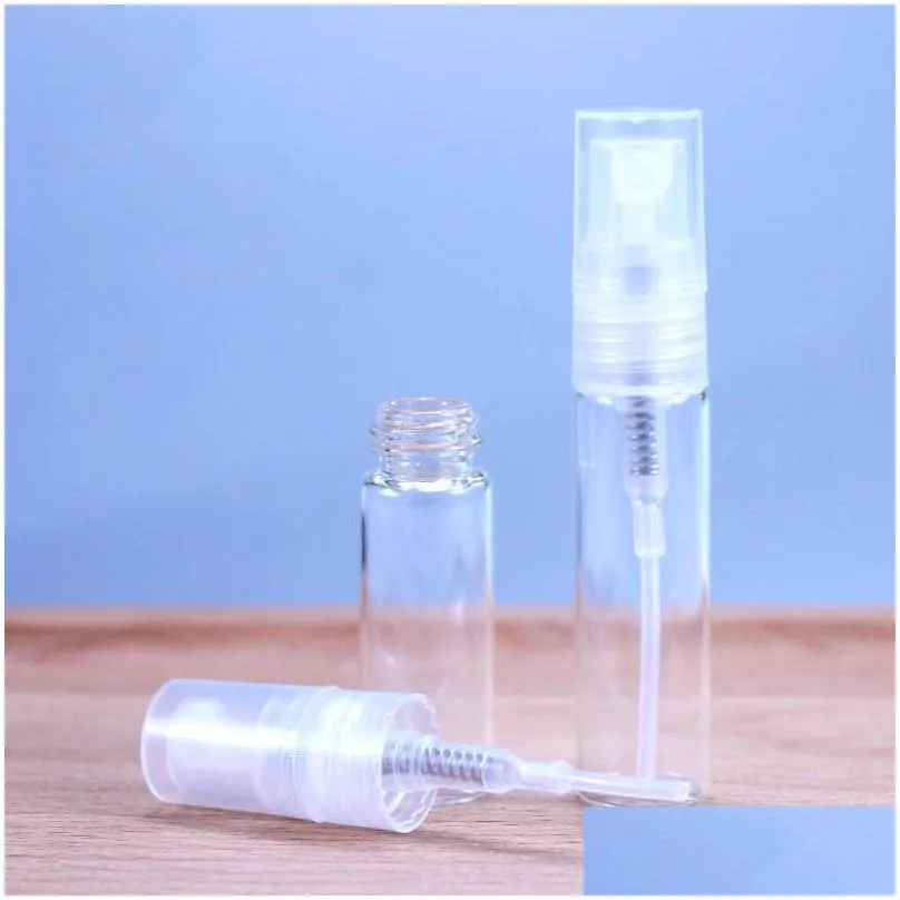 Packing Bottles Wholesale 2Ml L 5Ml 10Ml Plastic /Glass Mist Spray Per Bottle Small Par Atomizer Refillable Sample Vials For Essential Dhdz6