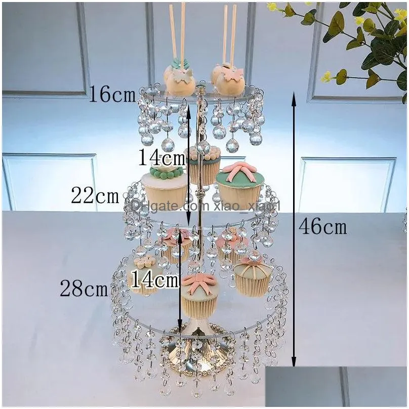 other bakeware acrylic multilayer cake plate crystal wedding dessert table decoration clear cupcake stand3261172