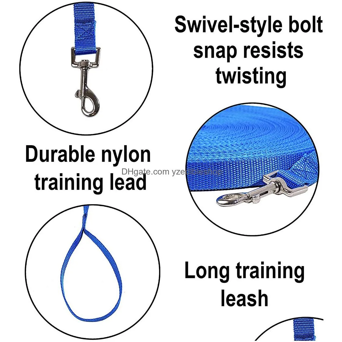 training dog leash for small medium large dogs  5m 6m 9m 15m long lead for obedience recall training camping3507236