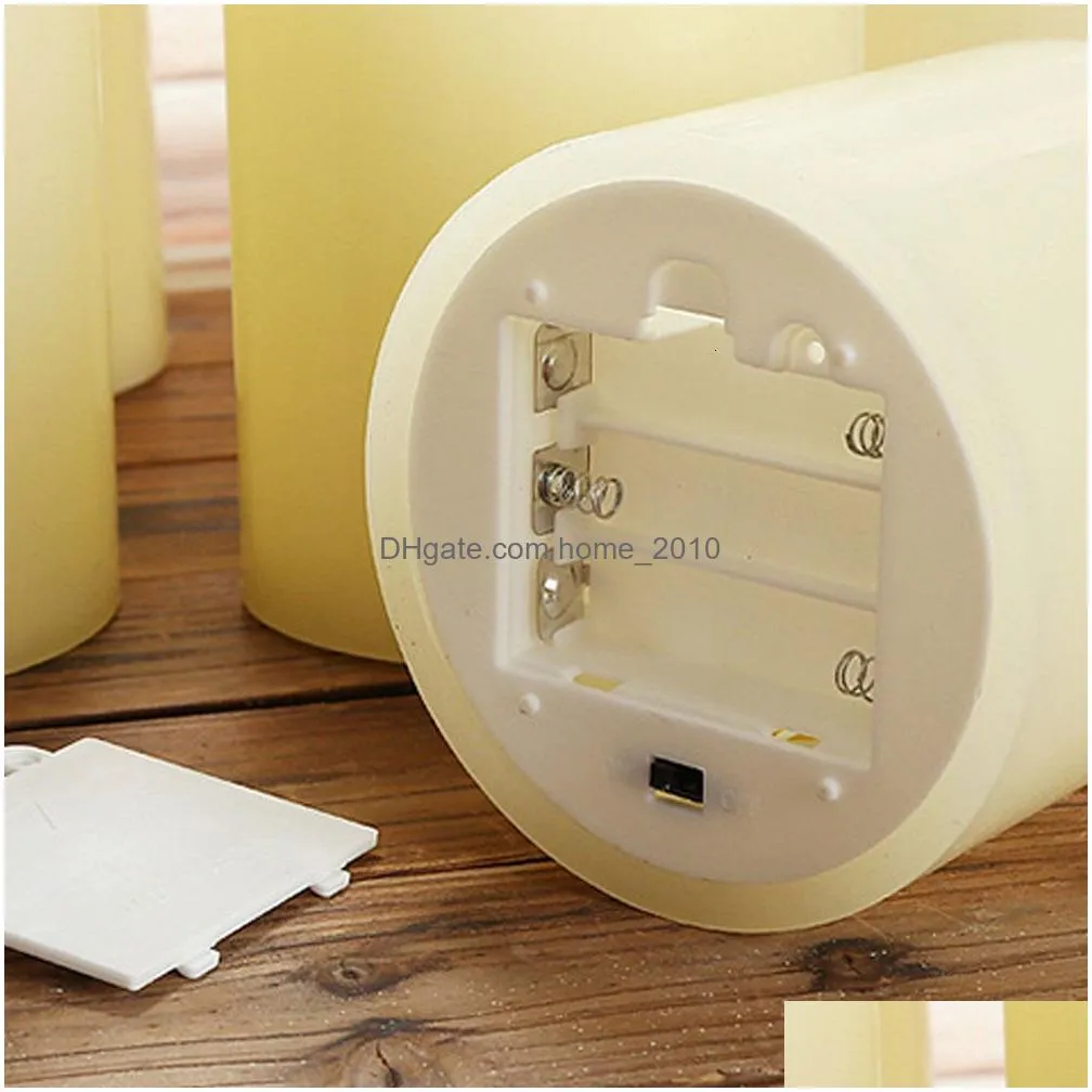 candles 75cm electric paraffin candle yellow flicker led tea light aa battery operated bedside lamp flameless kids room night 230808